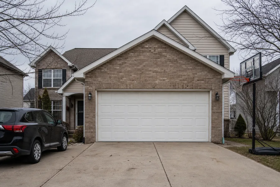 A house with an attached garage in Lincoln, NE